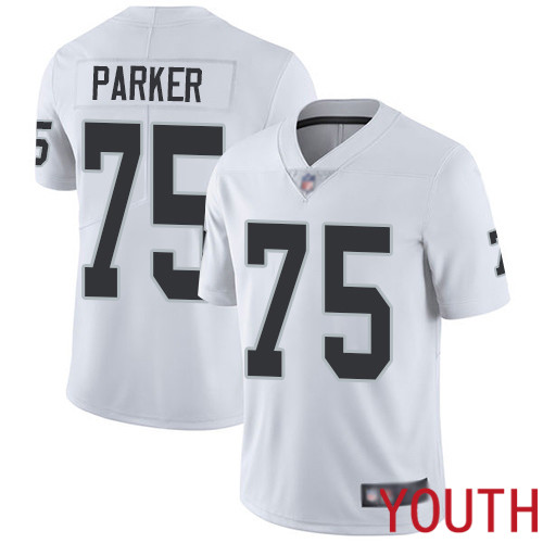 Oakland Raiders Limited White Youth Brandon Parker Road Jersey NFL Football #75 Vapor Untouchable Jersey->women nfl jersey->Women Jersey